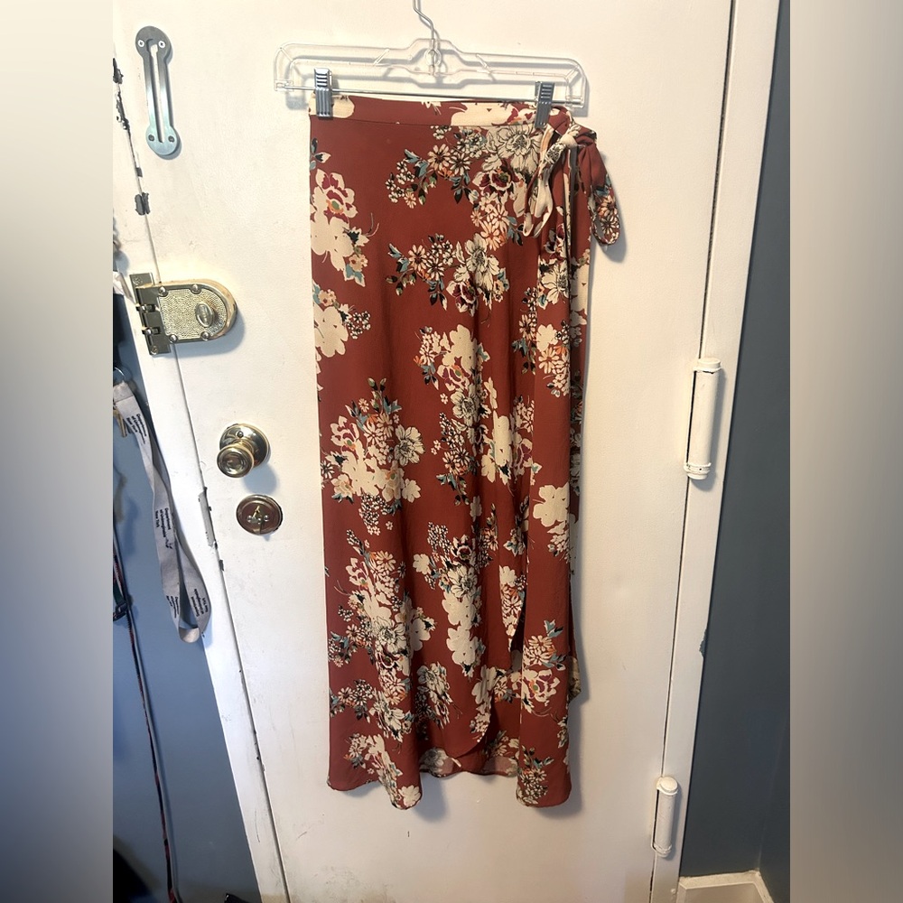 Zara Floral Wrap Skirt